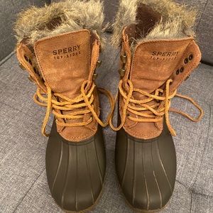 Sperry Whitewater Fur Trimmed Duck Boots